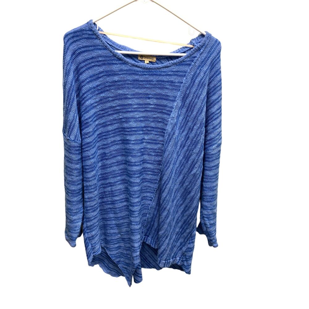 Democracy Womens Knit Blue Pullover Sweater Size XL